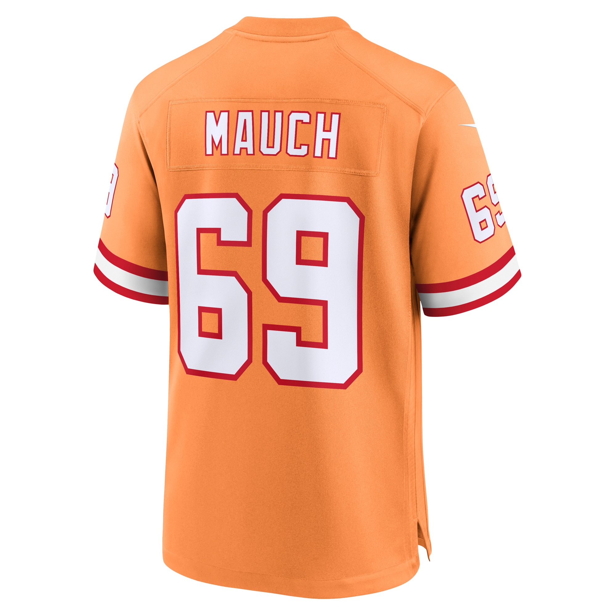 Men's Tampa Bay Buccaneers Cody Mauch Orange Throwback Game Jersey