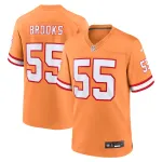 Men's Tampa Bay Buccaneers Derrick Brooks Orange Throwback Game Jersey