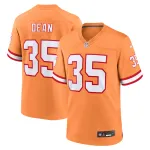 Men's Tampa Bay Buccaneers Jamel Dean Orange Throwback Game Jersey