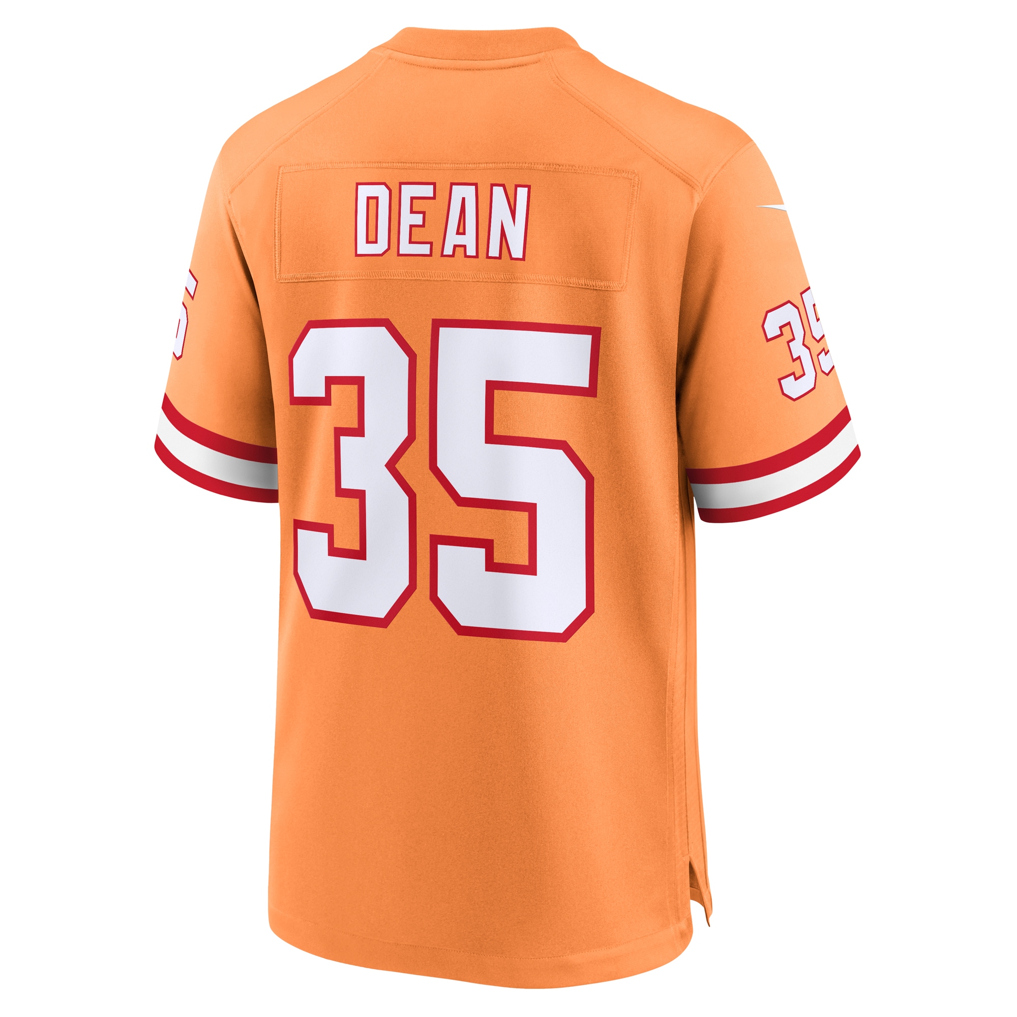 Men's Tampa Bay Buccaneers Jamel Dean Orange Throwback Game Jersey