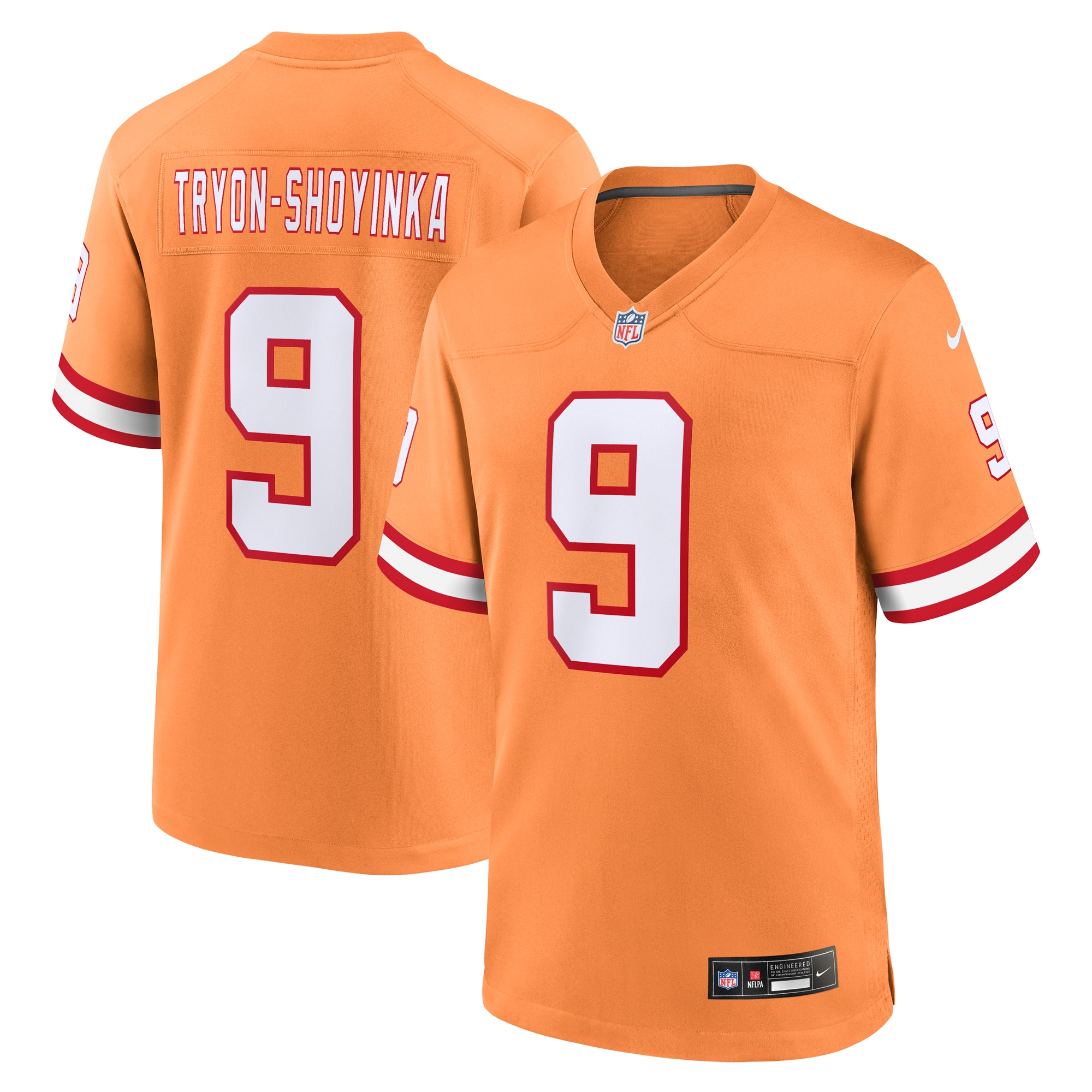 Men's Tampa Bay Buccaneers Joe Tryon-Shoyinka Orange Throwback Game Jersey