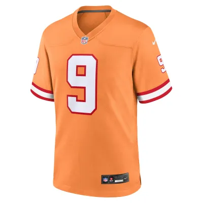 Men's Tampa Bay Buccaneers Joe Tryon-Shoyinka Orange Throwback Game Jersey 02