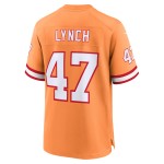 Men's Tampa Bay Buccaneers John Lynch Orange Throwback Game Jersey