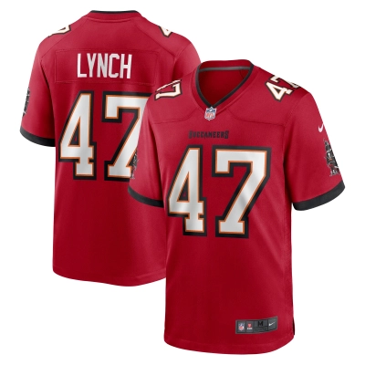 Men's Tampa Bay Buccaneers John Lynch Red Retired Player Game Jersey 01