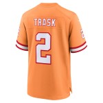 Men's Tampa Bay Buccaneers Kyle Trask Orange Throwback Game Jersey