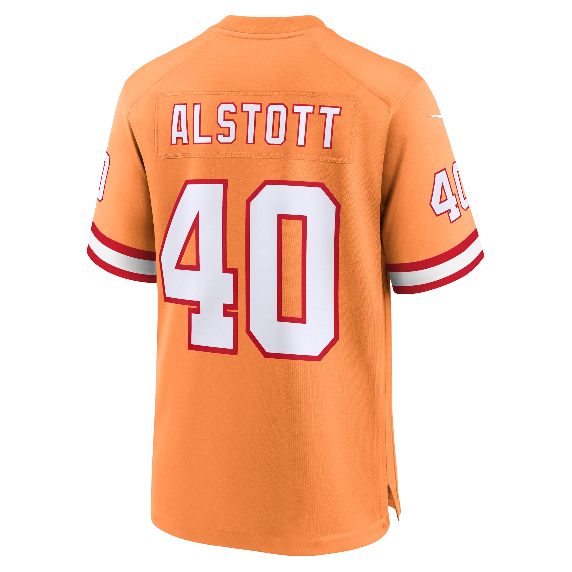 Men's Tampa Bay Buccaneers Mike Alstott Orange Throwback Game Jersey