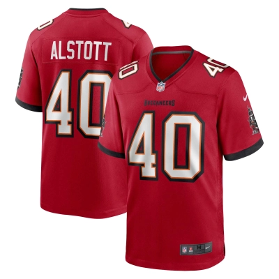 Men's Tampa Bay Buccaneers Mike Alstott Red Retired Player Game Jersey 01