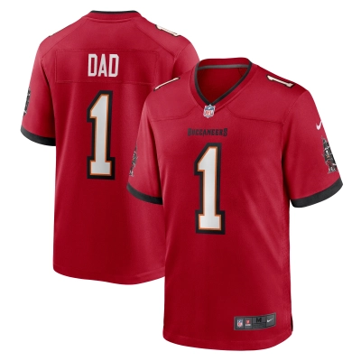 Men's Tampa Bay Buccaneers Number 1 Dad Red Game Jersey 01