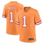Men's Tampa Bay Buccaneers Rachaad White Orange Throwback Game Jersey