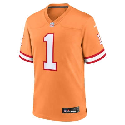 Men's Tampa Bay Buccaneers Rachaad White Orange Throwback Game Jersey 02