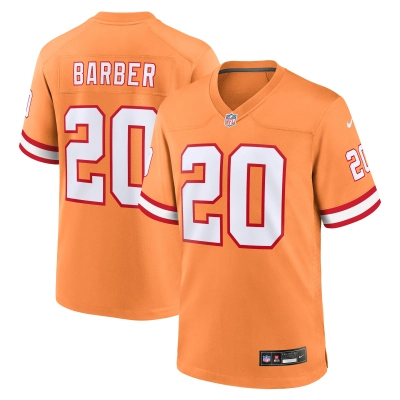 Men's Tampa Bay Buccaneers Ronde Barber Orange Throwback Game Jersey 01