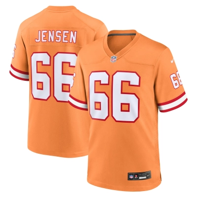 Men's Tampa Bay Buccaneers Ryan Jensen Orange Throwback Game Jersey 01