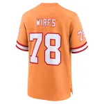 Men's Tampa Bay Buccaneers Tristan Wirfs Orange Throwback Game Jersey
