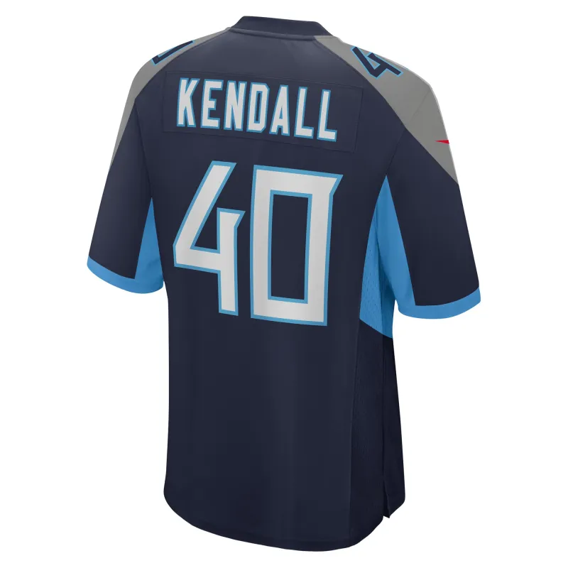 Men's Tennessee Titans Anthony Kendall  Navy Team Game Jersey