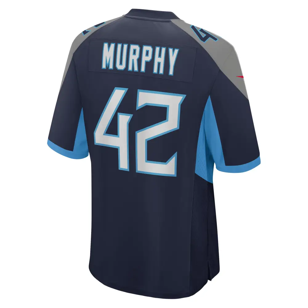 Men's Tennessee Titans Caleb Murphy  Navy Team Game Jersey