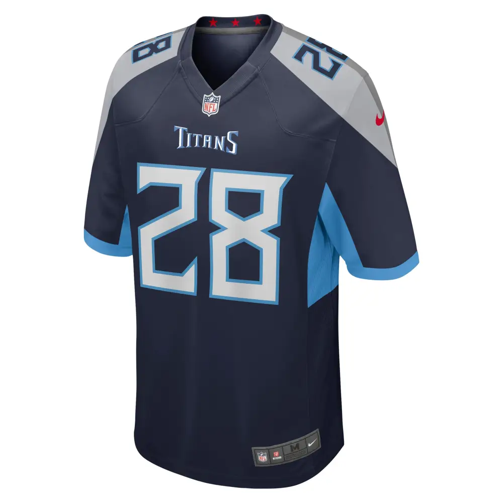 Men's Tennessee Titans Chris Johnson Navy Retired Player Game Jersey