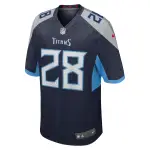 Men's Tennessee Titans Chris Johnson Navy Retired Player Game Jersey