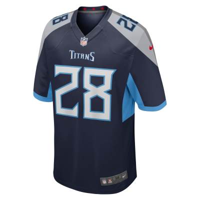 Men's Tennessee Titans Chris Johnson Navy Retired Player Game Jersey 02