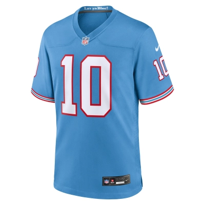Men's Tennessee Titans DeAndre Hopkins Light Blue Oilers Throwback Player Game Jersey 02
