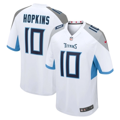 Men's Tennessee Titans DeAndre Hopkins White Game Jersey 01