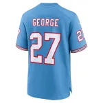 Men's Tennessee Titans Eddie George Light Blue Oilers Throwback Retired Player Game Jersey