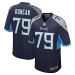 Men's Tennessee Titans Jaelyn Duncan  Navy Team Game Jersey