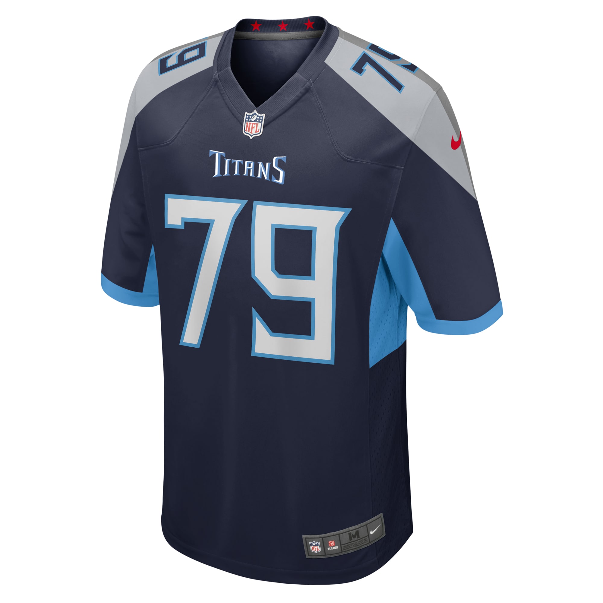 Men's Tennessee Titans Jaelyn Duncan  Navy Team Game Jersey