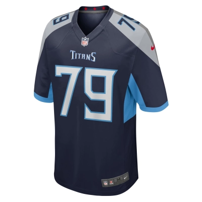 Men's Tennessee Titans Jaelyn Duncan  Navy Team Game Jersey 02