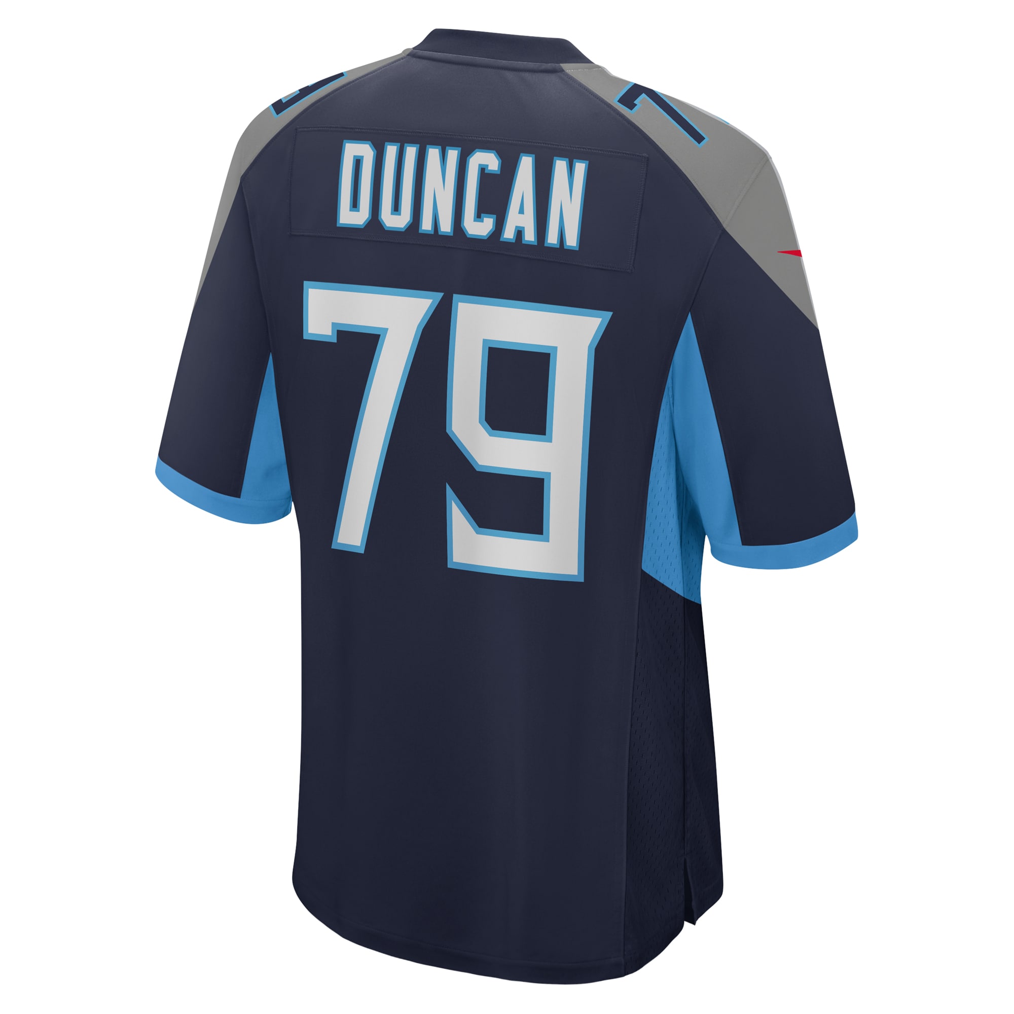 Men's Tennessee Titans Jaelyn Duncan  Navy Team Game Jersey