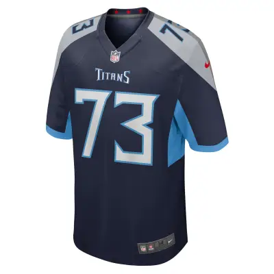 Men's Tennessee Titans Justin Murray  Navy Team Game Jersey 02