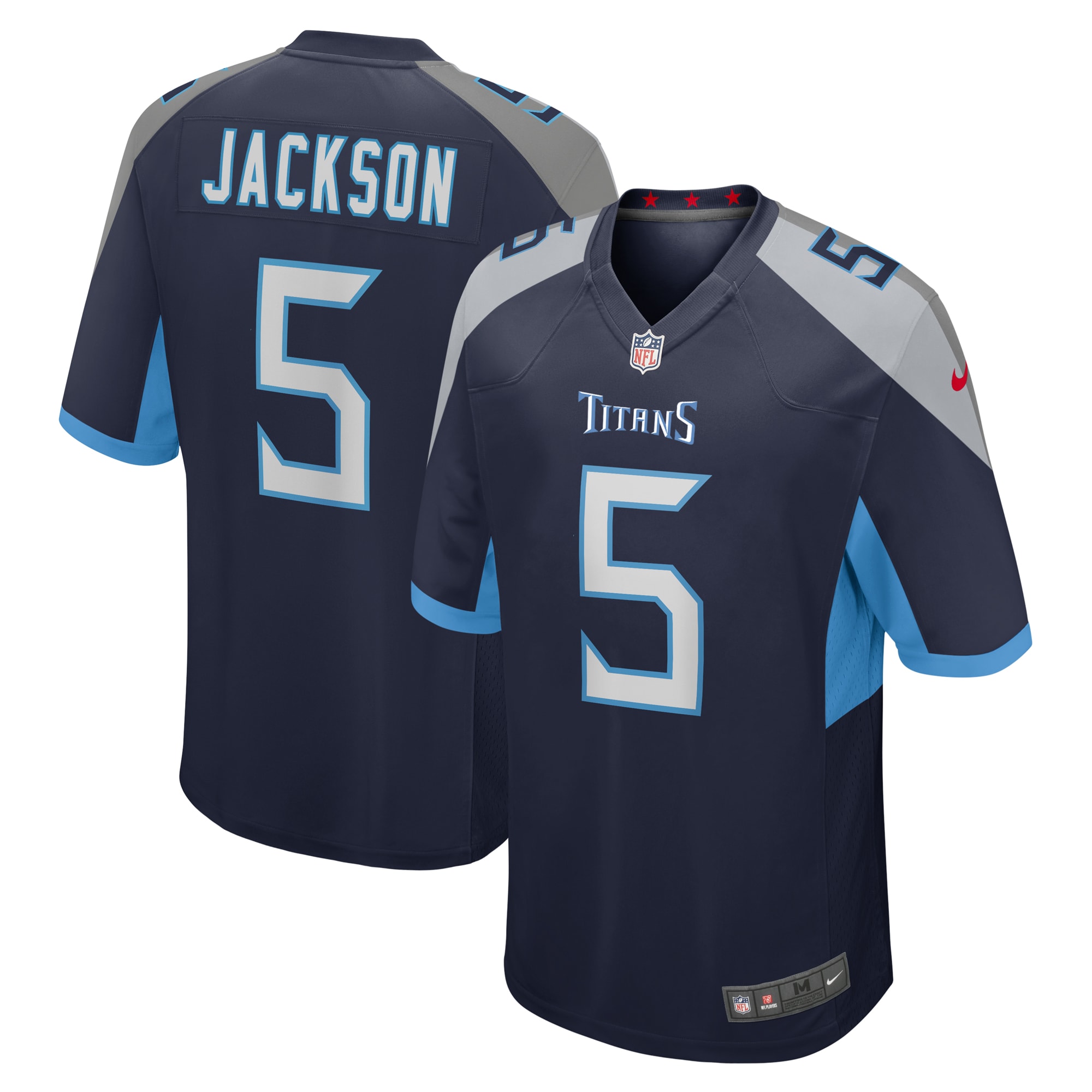 Men's Tennessee Titans Kearis Jackson  Navy Team Game Jersey