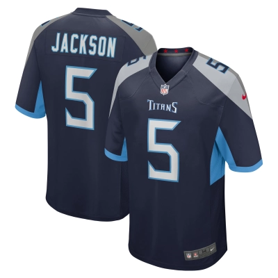 Men's Tennessee Titans Kearis Jackson  Navy Team Game Jersey 01