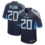 Men's Tennessee Titans Kindle Vildor  Navy Team Game Jersey
