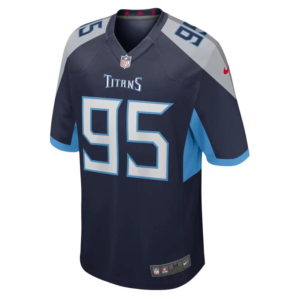 Men's Tennessee Titans Kyle Peko  Navy Team Game Jersey