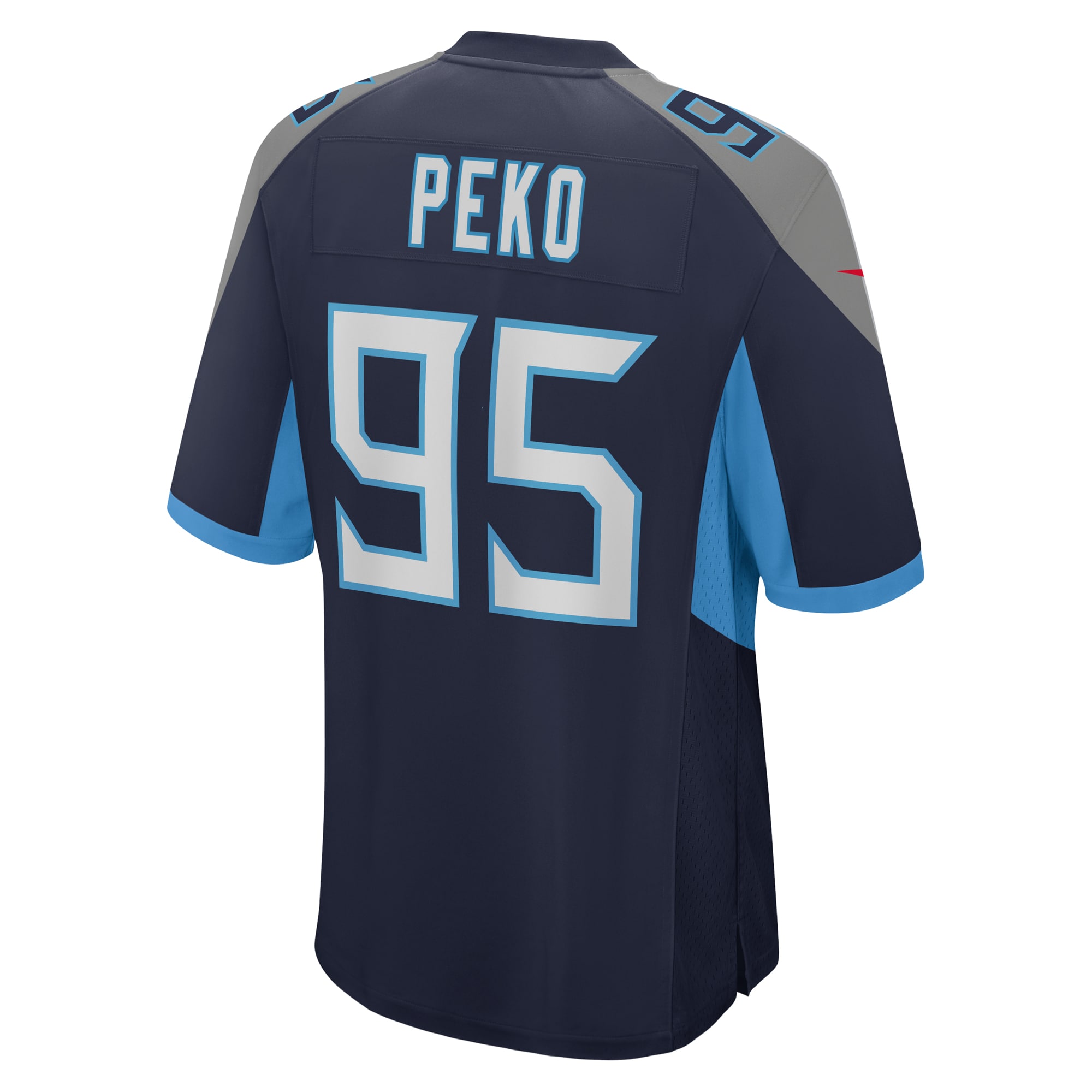 Men's Tennessee Titans Kyle Peko  Navy Team Game Jersey