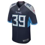 Men's Tennessee Titans Matthew Jackson  Navy Team Game Jersey