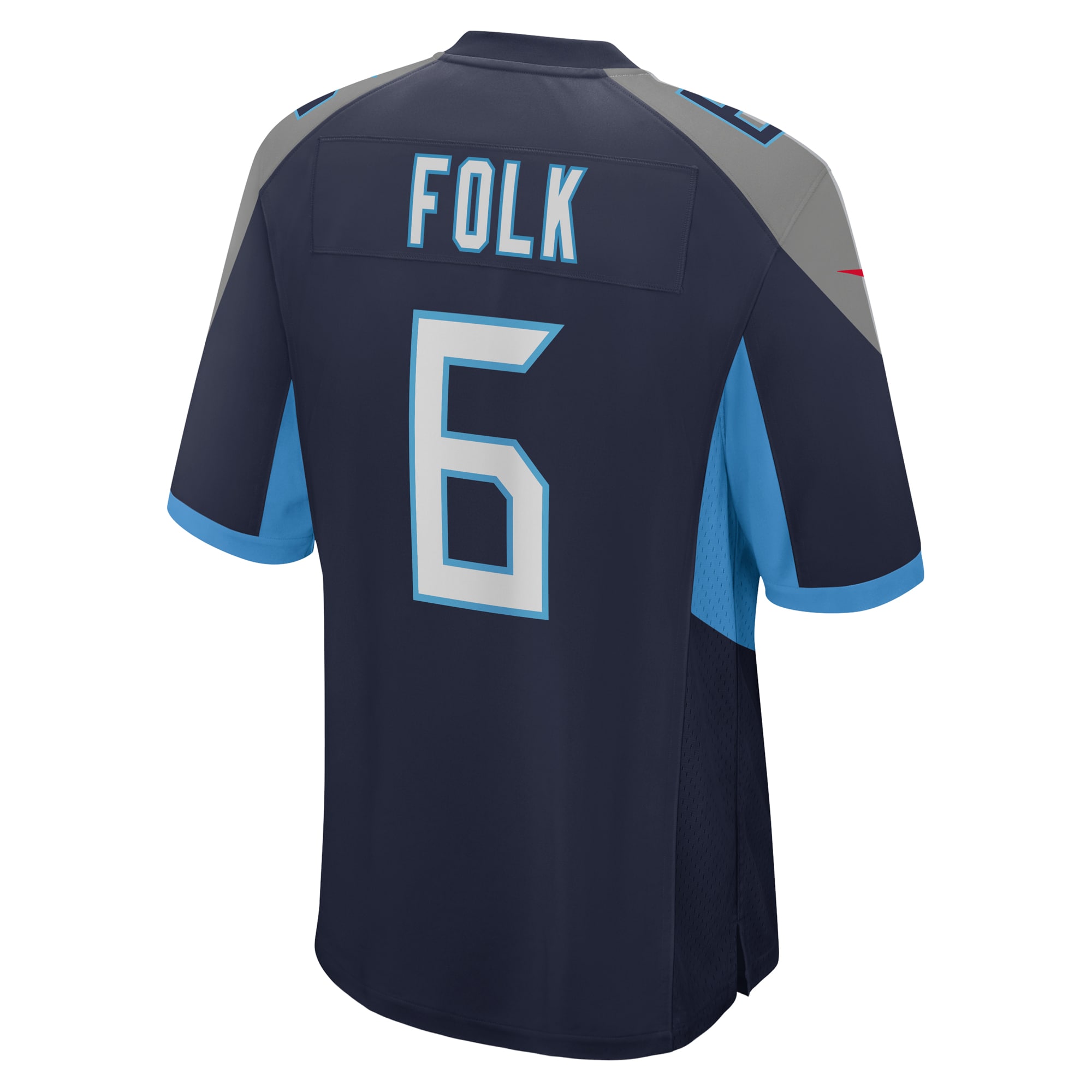 Men's Tennessee Titans Nick Folk  Navy Team Game Jersey
