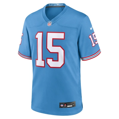 Men's Tennessee Titans Nick Westbrook-Ikhine Light Blue Oilers Throwback Player Game Jersey 02