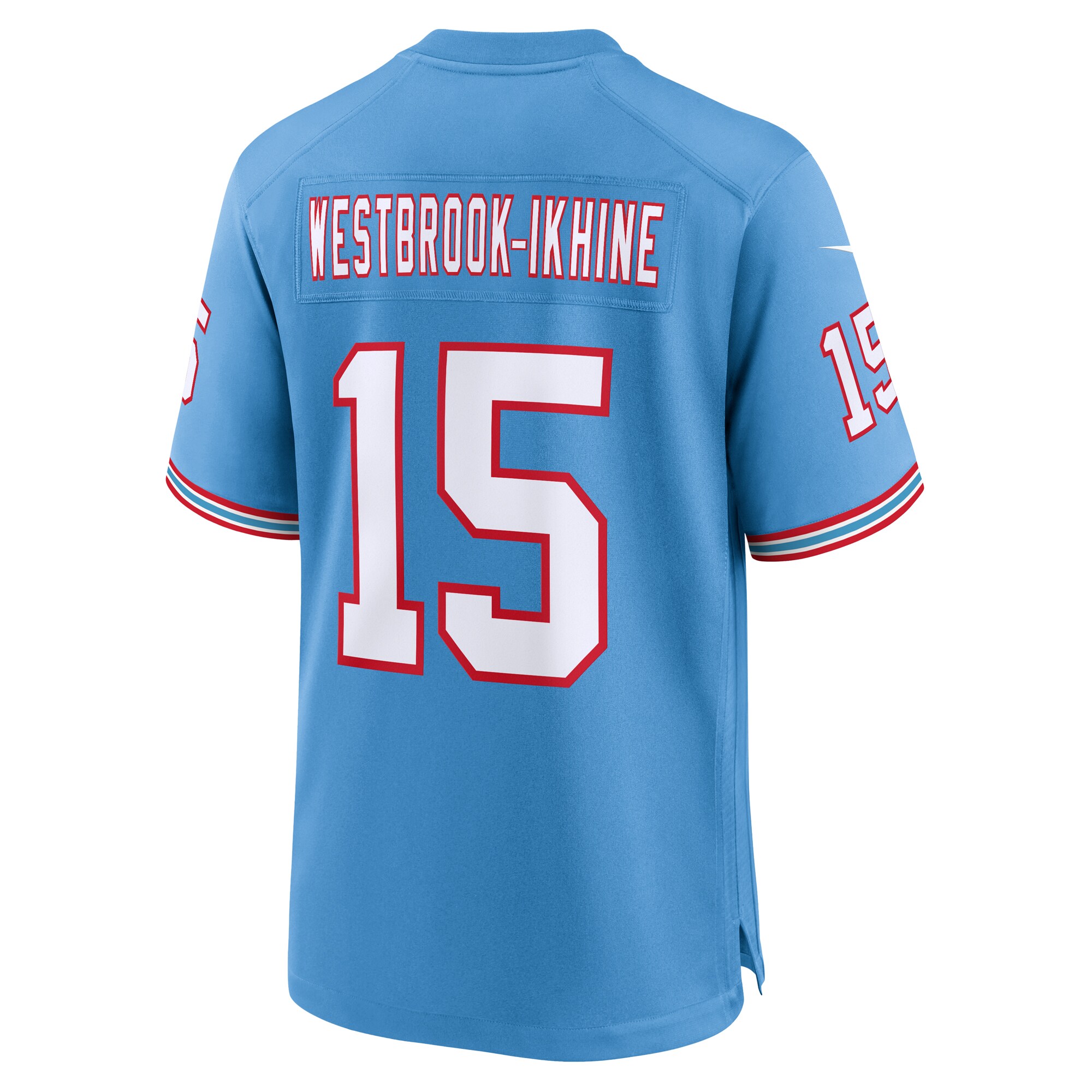 Men's Tennessee Titans Nick Westbrook-Ikhine Light Blue Oilers Throwback Player Game Jersey