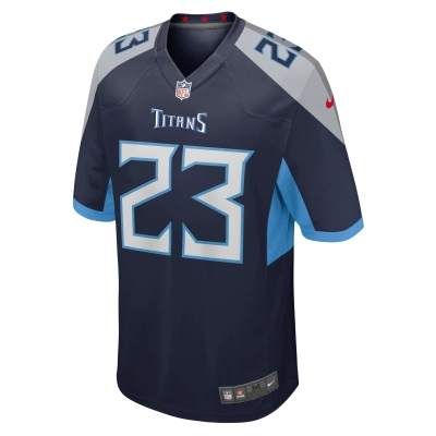 Men's Tennessee Titans Tre Avery  Navy Team Game Jersey 02