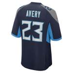 Men's Tennessee Titans Tre Avery  Navy Team Game Jersey