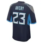 Men's Tennessee Titans Tre Avery  Navy Team Game Jersey