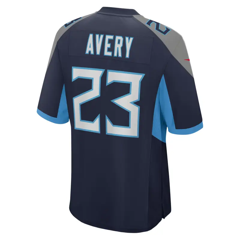 Men's Tennessee Titans Tre Avery  Navy Team Game Jersey