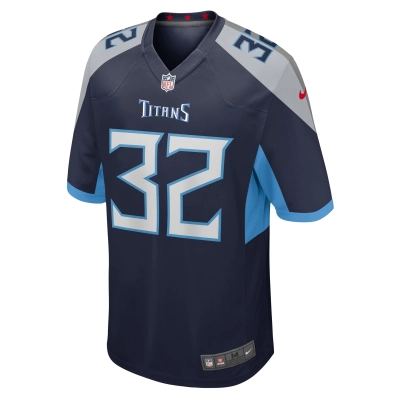 Men's Tennessee Titans Tyjae Spears  Navy Team Game Jersey 02