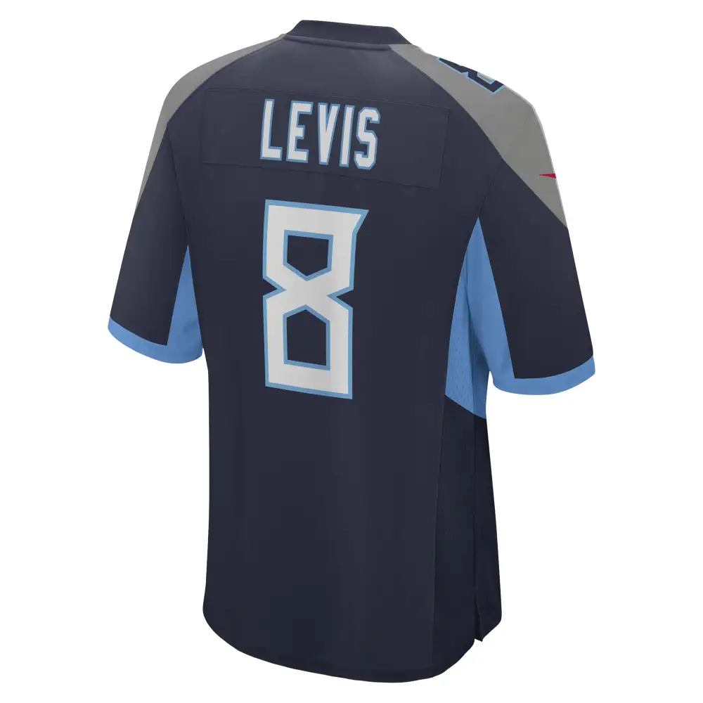Men's Tennessee Titans Will Levis Navy 2023 NFL Draft Pick Game Jersey