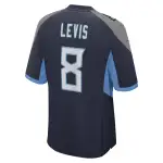 Men's Tennessee Titans Will Levis Navy 2023 NFL Draft Pick Game Jersey
