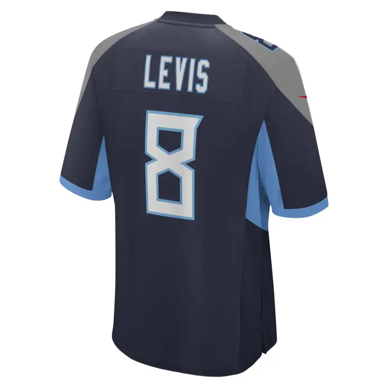 Men's Tennessee Titans Will Levis Navy 2023 NFL Draft Pick Game Jersey