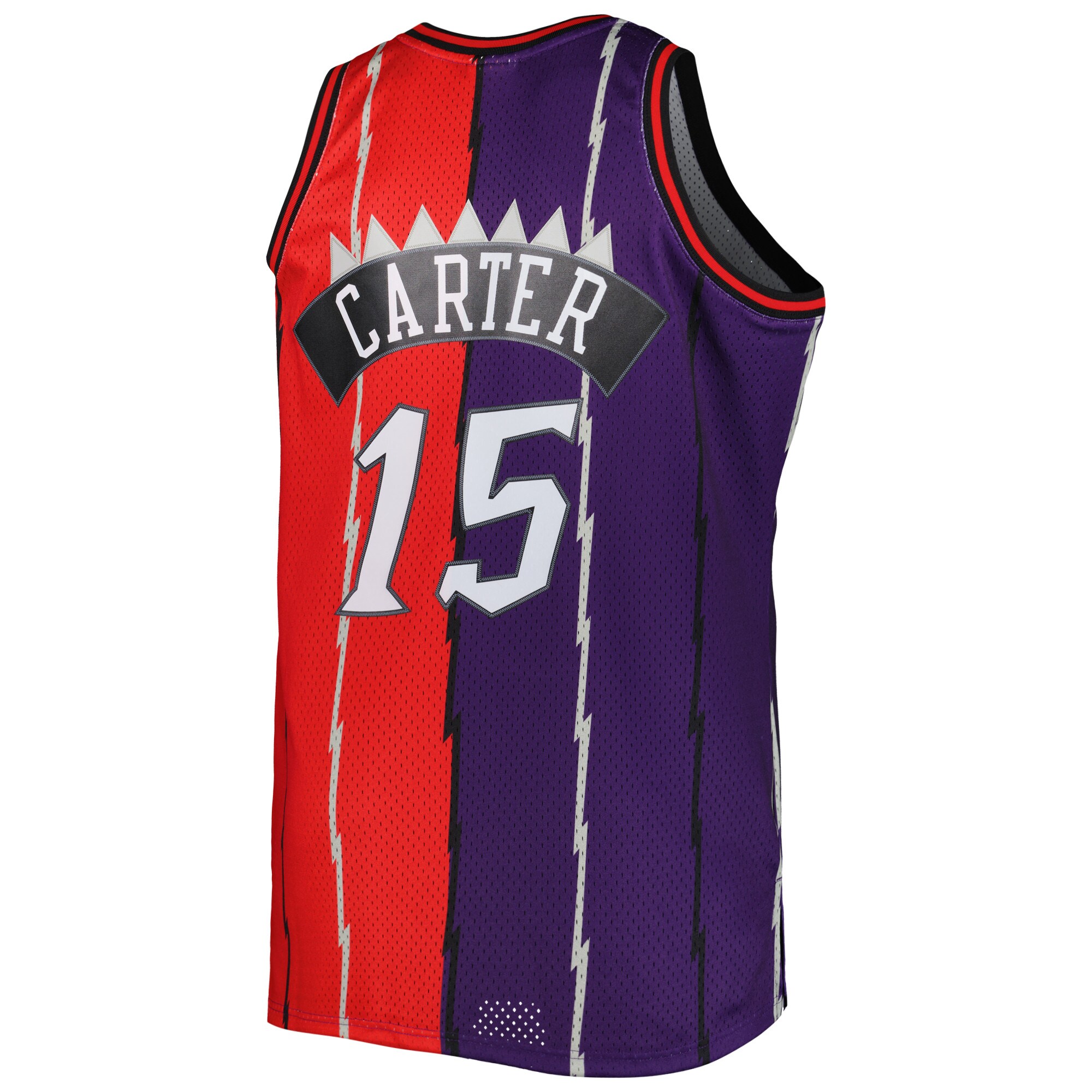 Men's Toronto Raptors Purple/ Red Big & Tall Hardwood Classics 1998/99 Split Swingman Jersey