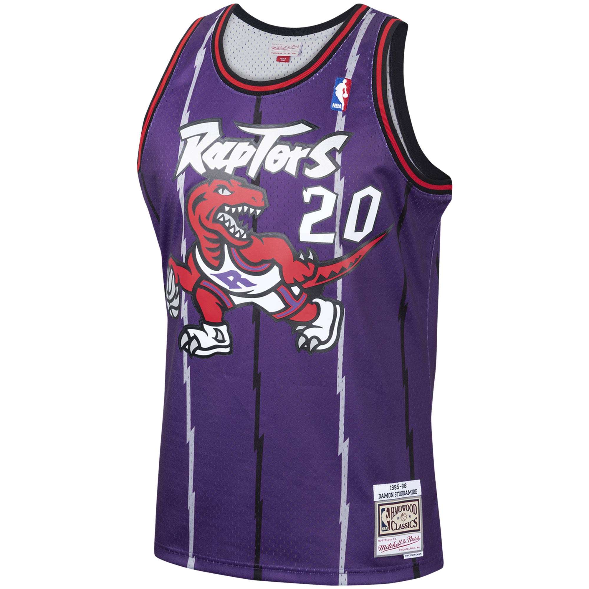 Men's Toronto Raptors Damon Stoudamire Purple 1995/96 Hardwood Classics Swingman Jersey