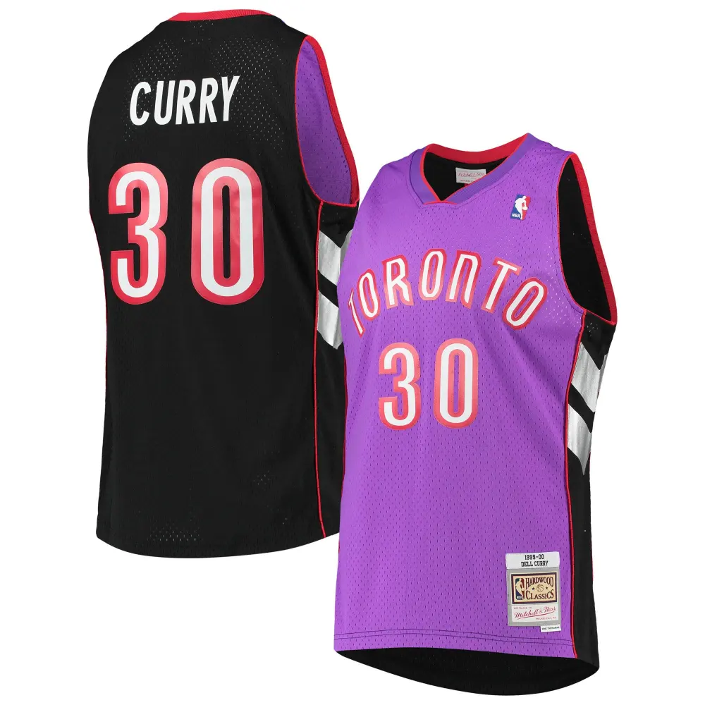 Men's Toronto Raptors Dell Curry Purple 2001/02 Hardwood Classics Swingman Jersey